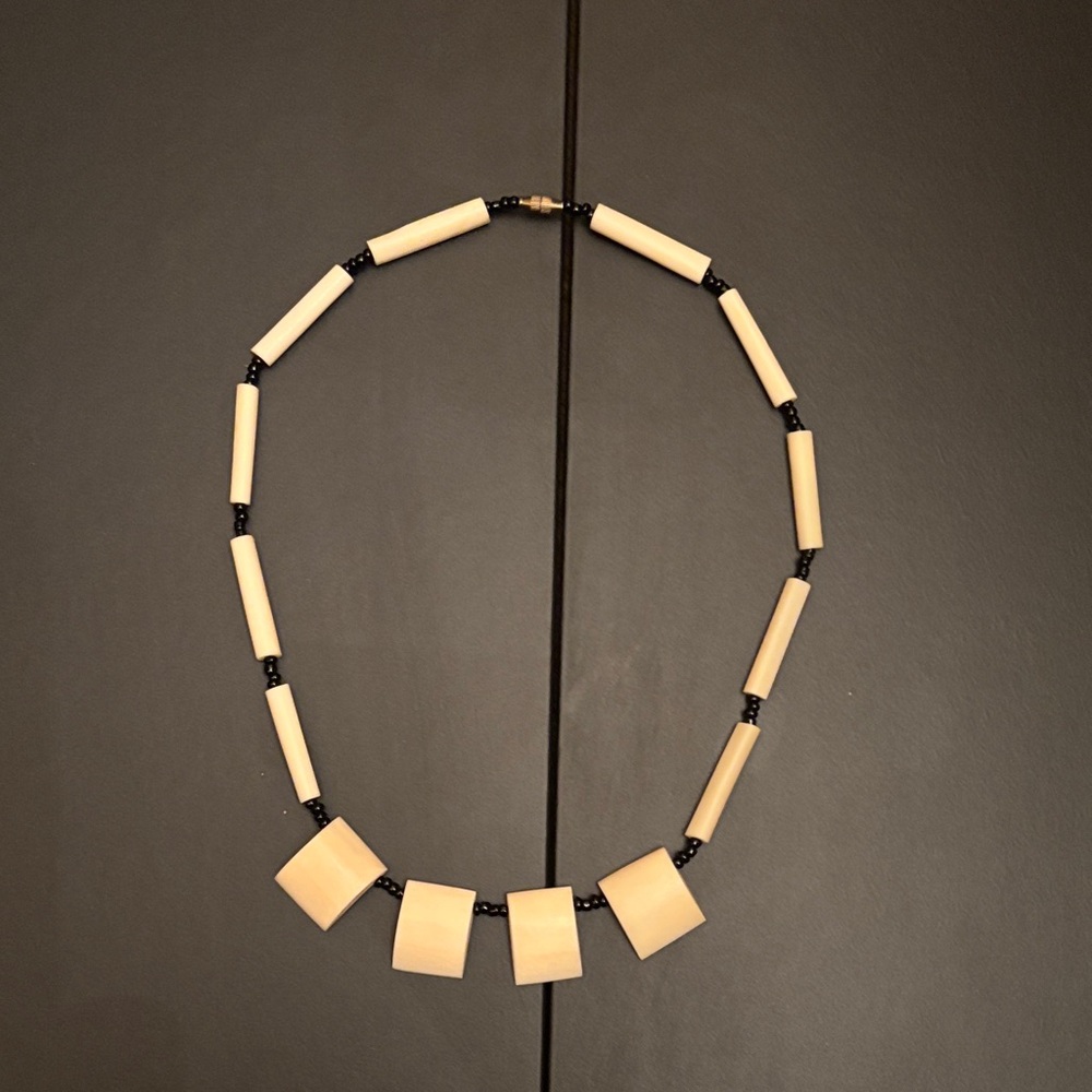 Elegant Cream and Black Necklace